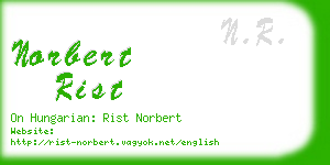 norbert rist business card